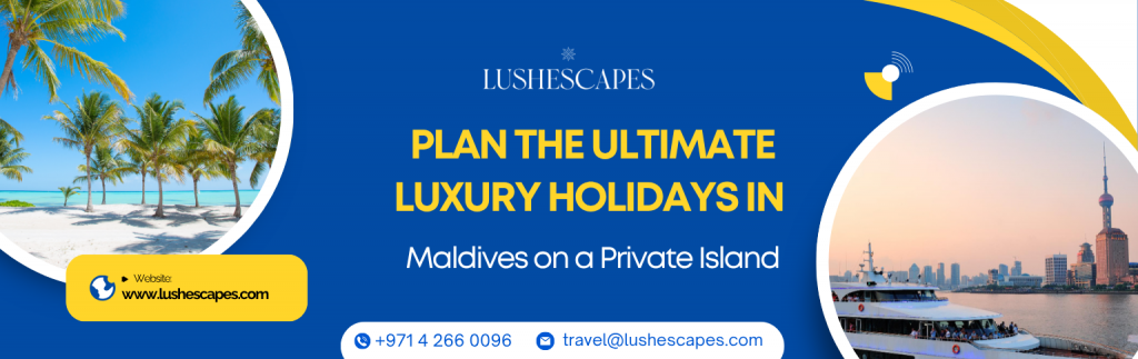 Luxury private island resort in Maldives