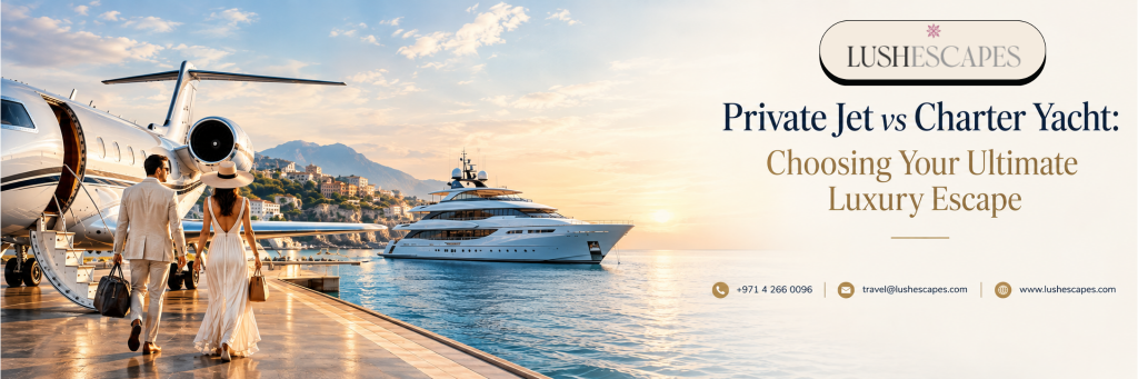 Private Jet vs Charter Yacht
